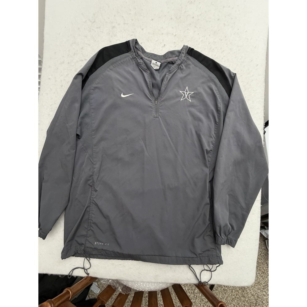 Nike Vanderbilt Football Team Issue Quarter Zip Pullover Men's Size L